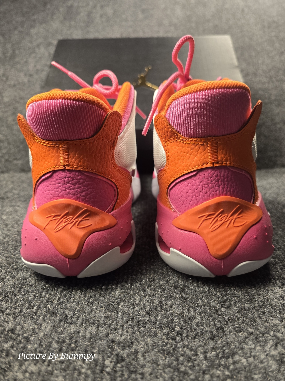 Jordan Max Aura 4 GS White Pinksicle Orange DV0490-168 Size 6.5Y/Women Size 8 - Picture 6 of 13